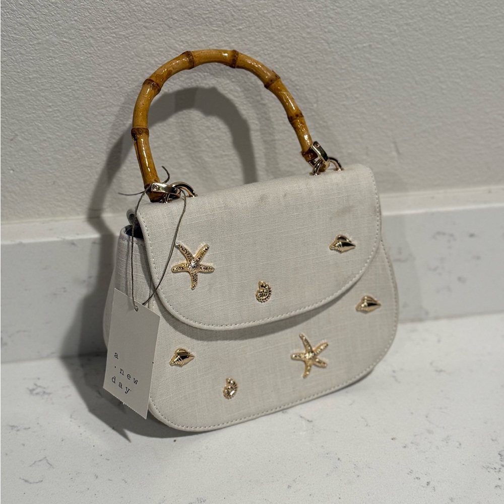 A New Day Cream Mini Bag with Bamboo Handle